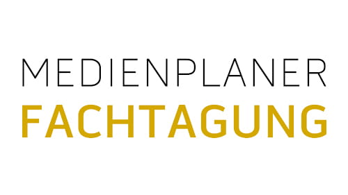 Logo of the Medienplaner Fachtagung Europe event featuring bold yellow and white text.