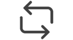 Outline-style icon of two arrows pointing in opposite directions.