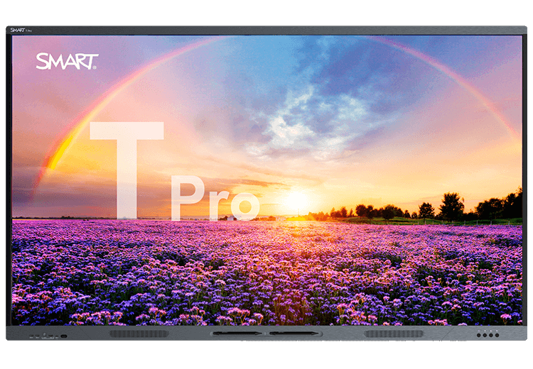 SMART Board T Pro series with education wallpaper